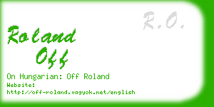 roland off business card